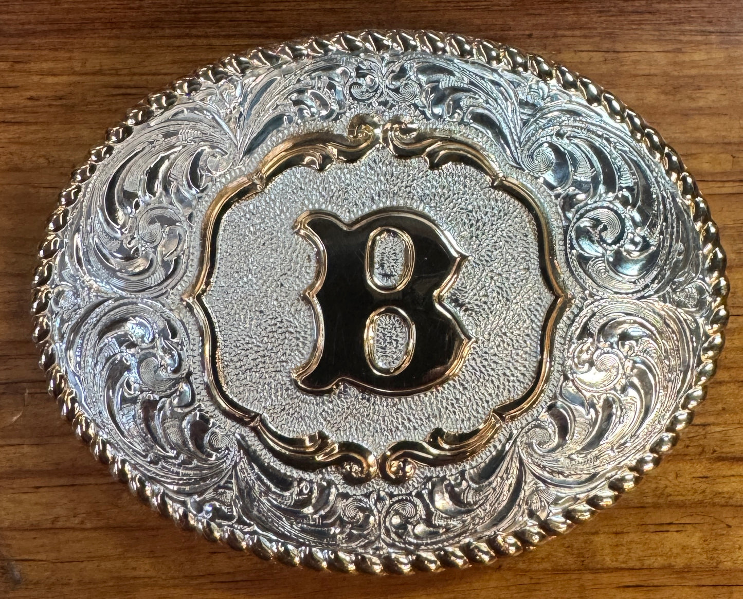 Crumrine® Letter "B" Silver Plated Belt Buckle