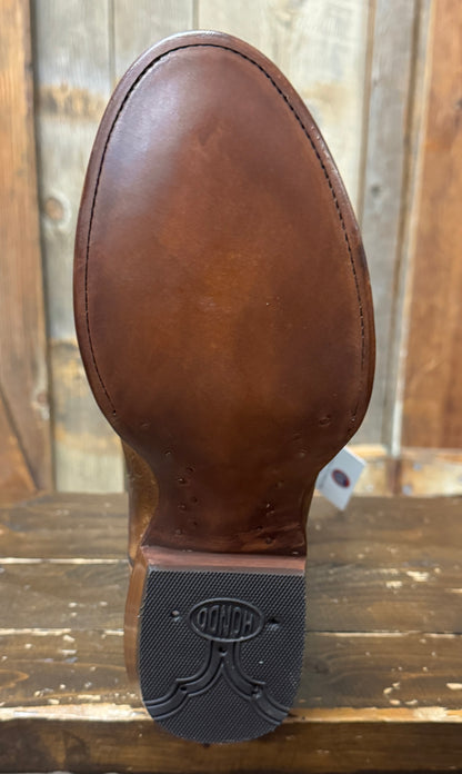 Hondo® Men's Tan Waxy Cowhide Lime Crater Tall Top Buckaroo Cowboy Boots