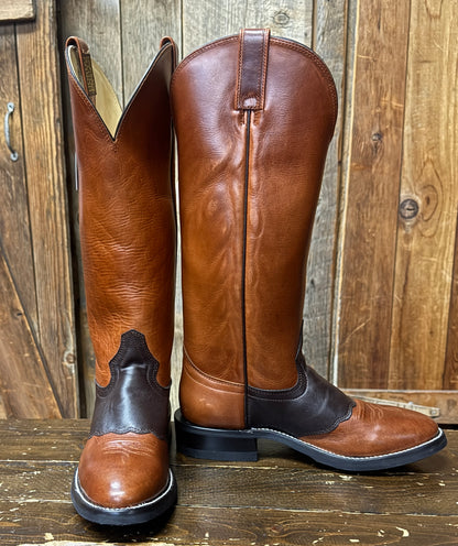 Hondo Solano®  CoppertanTobacco Roper Full Grain Leather 16"Tall Top Cowboy Boots