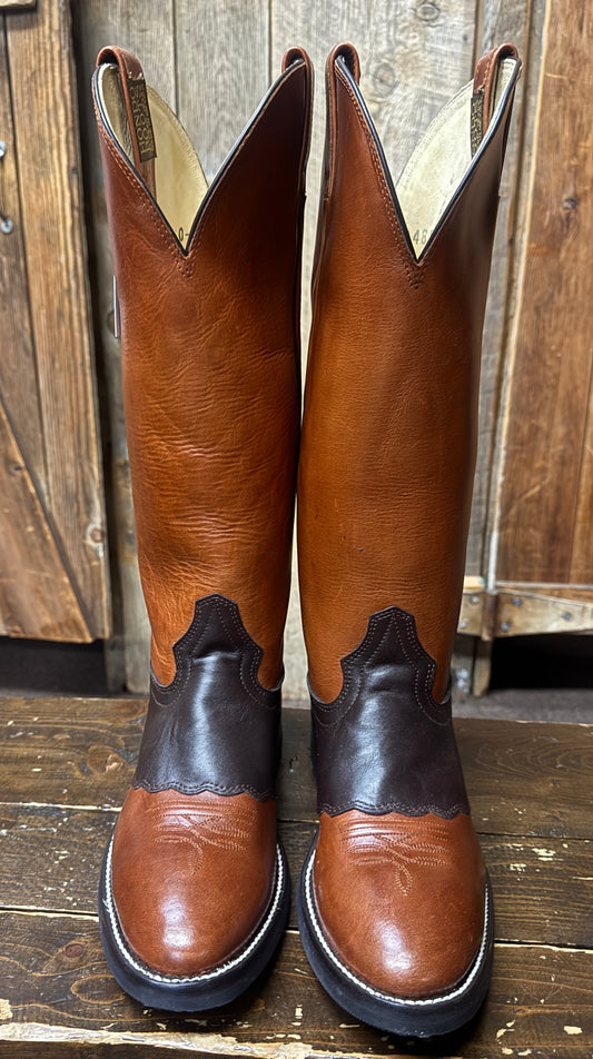 Hondo Solano®  CoppertanTobacco Roper Full Grain Leather 16"Tall Top Cowboy Boots