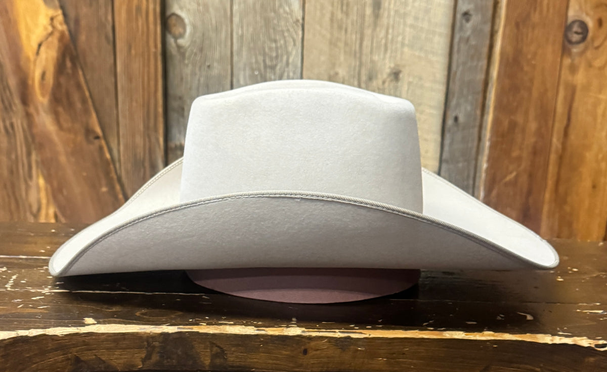 Serratelli® 6X Brick Crown 4.25 Bound Edge Brim Black Felt Cowboy Hat