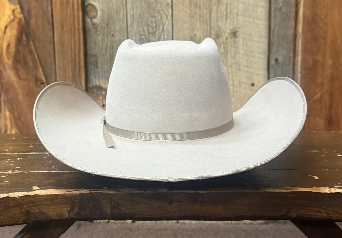 Serratelli® 6X Brick Crown 4.25 Bound Edge Brim Black Felt Cowboy Hat