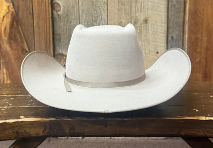 Serratelli® 6X Brick Crown 4.25 Bound Edge Brim Black Felt Cowboy Hat