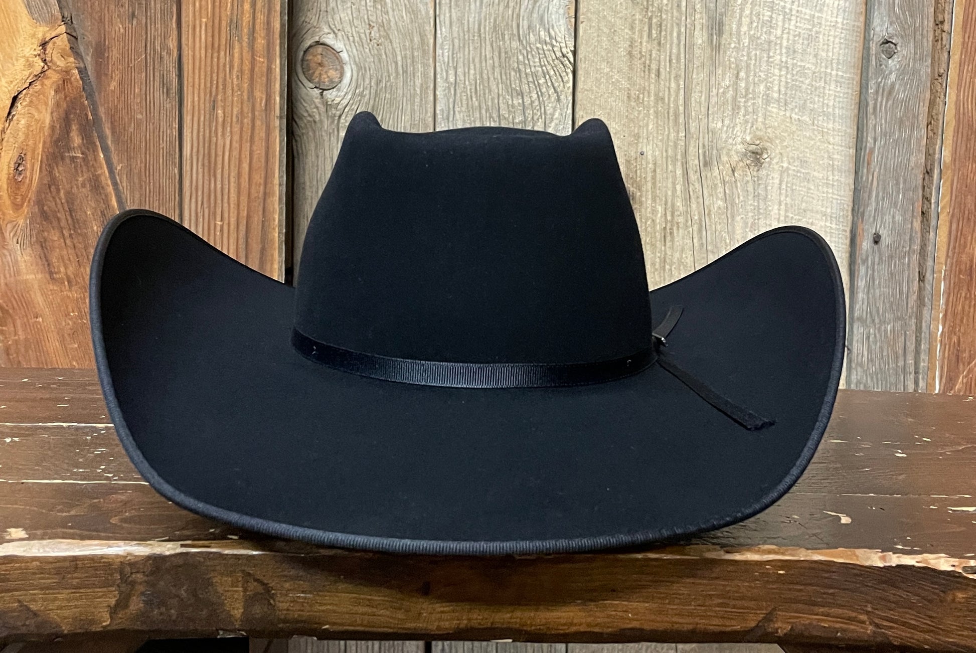 Men's Serratelli 6X Cattleman Ribbon Band Fur-Felt Western Hat