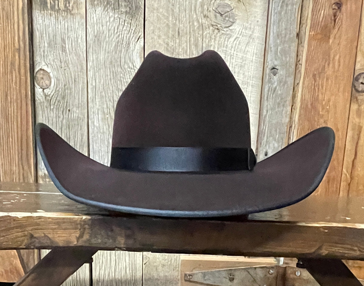 Serratelli® 8X Cherry Velvet Bound Edge Fur Felt Cowboy Hat  display picture 3