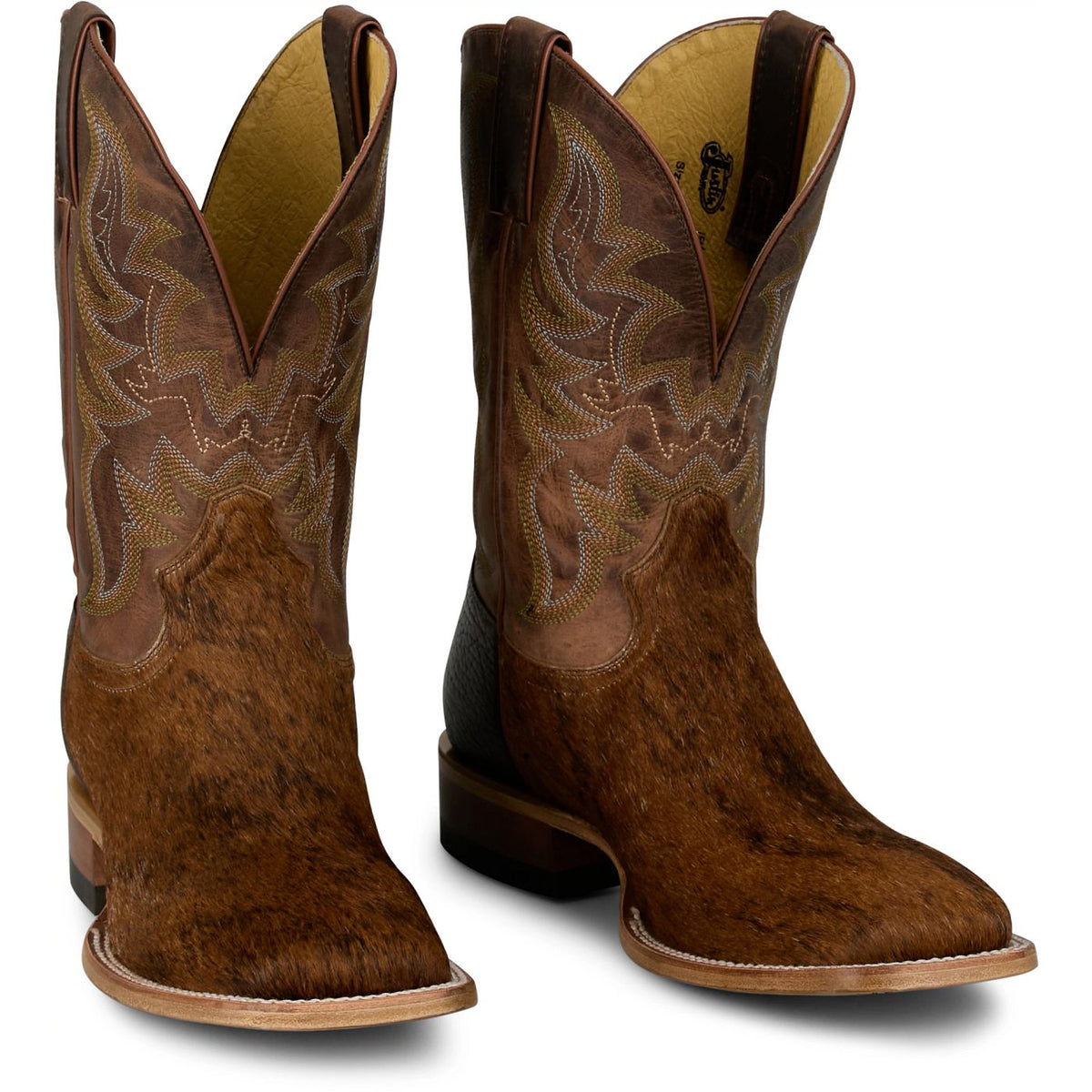 Justin® Men's Brown Baron Cowhide Cowboy Boots