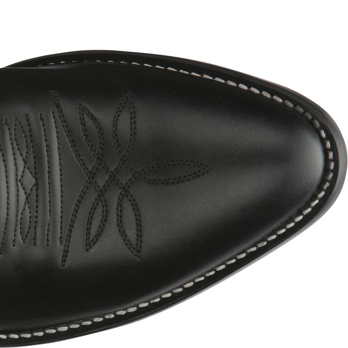 Justin® Men's Black London Calf Skin Round Toe Cowboy Boots
