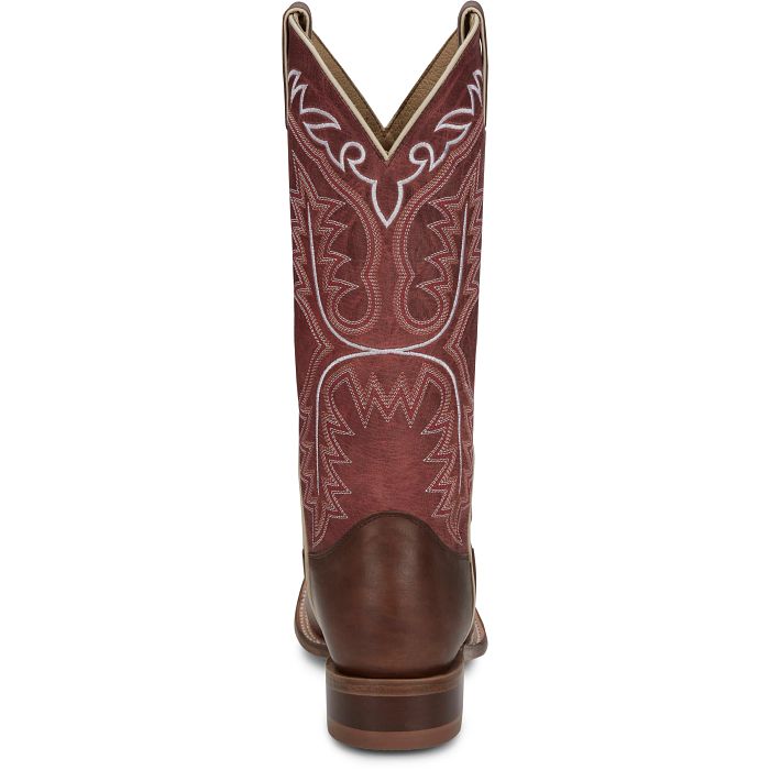 Justin® Women's Wide Square Toe Leather Sole Cowboy Boots