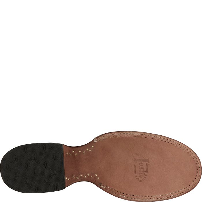 Justin® Men's Wayne Chocolate Brown Round Toe Western Boots