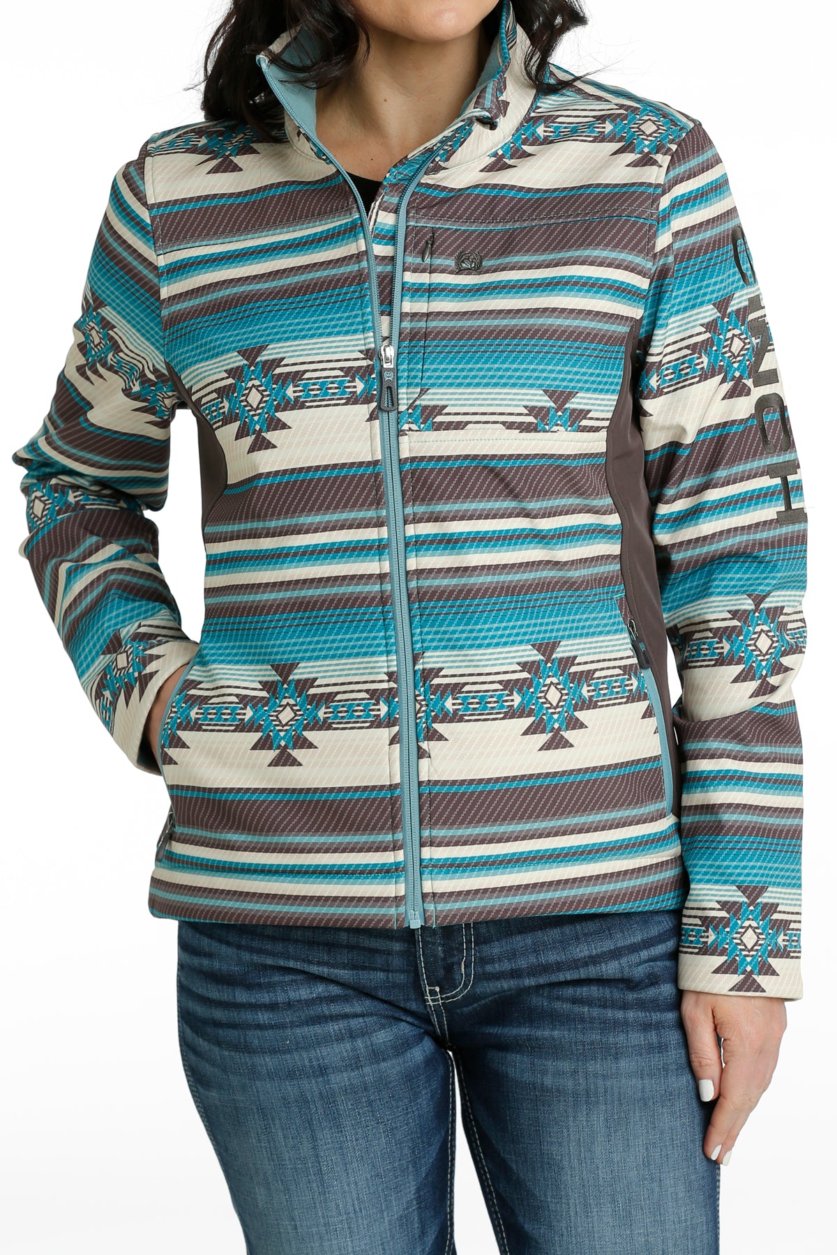 Cinch® Women's Aztec Print Poly-Spandex Concealed Carry Jacket