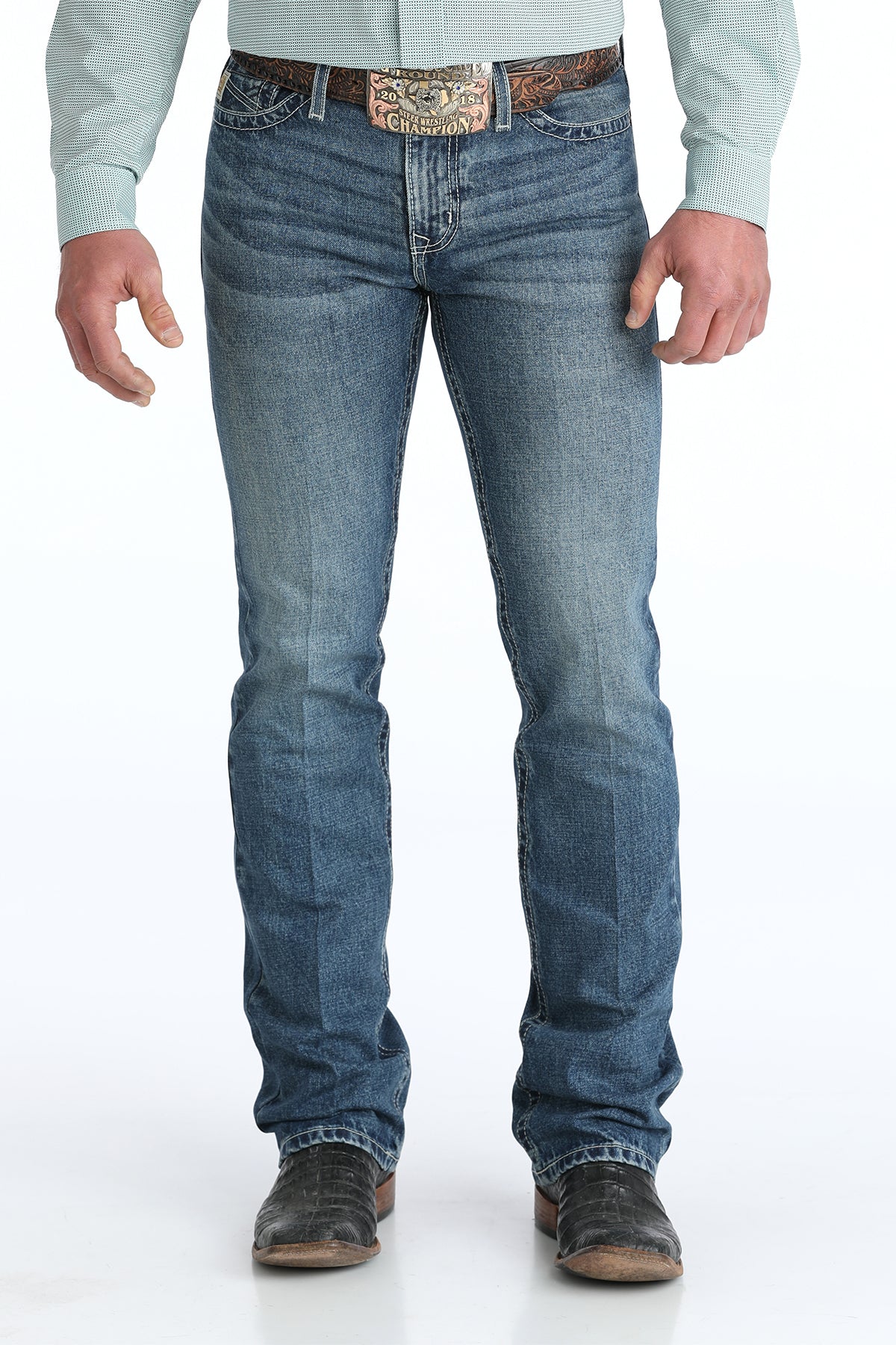 Cinch® Men's Ian Mid Rise Slim Boot Cut Denim Jeans