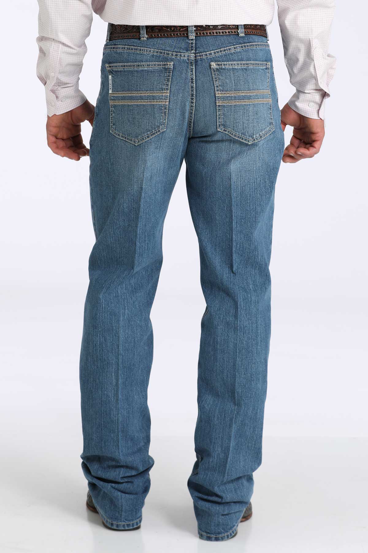 Cinch® Men's White Label Medium Stonewash Mid Rise Straight Leg Denim Jeans