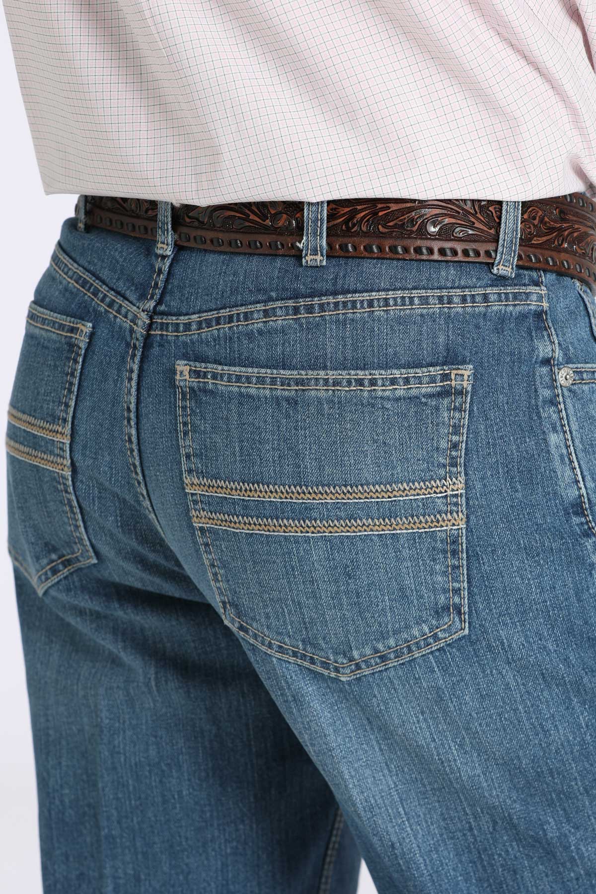 Cinch® Men's White Label Medium Stonewash Mid Rise Straight Leg Denim Jeans