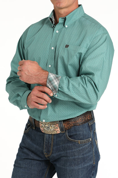 Cinch® Men's Classic Green Long Sleeve Button Front Western Shirt