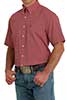 Cinch® Men's Red Geo Print Short Sleeve Button Front Western Shirt