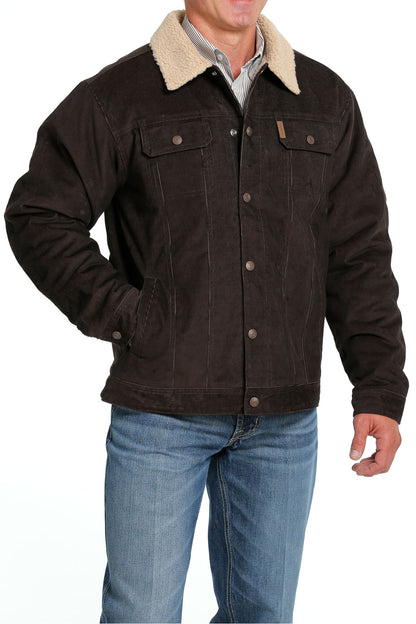 Cinch® Men's Brown Corduroy Sherpa Lined Trucker Jacket