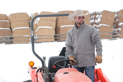 Cinch® Men's Grey Wooly Button Front Ranch Jacket