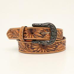 Nocona® Women's Sunflower Embossed Leather Belt
