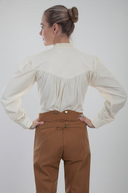 Scully® Women's Ivory Old West Long Sleeve Shirt