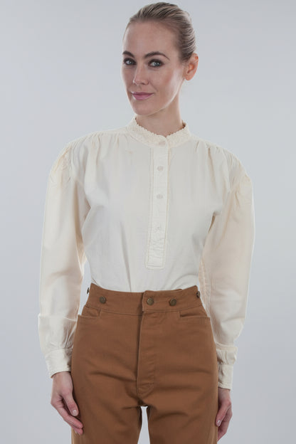Scully® Women's Ivory Old West Long Sleeve Shirt