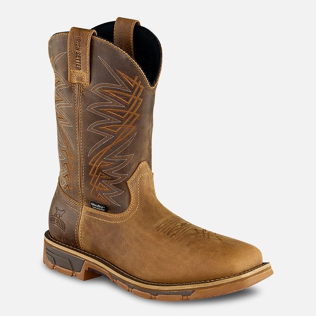 Irish Setter® Men's Marshall 11" Waterproof Leather Safety-Toe Pull-On Work Boots