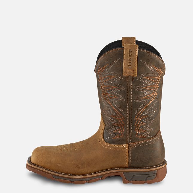 Irish Setter® Men's Marshall 11" Waterproof Leather Safety-Toe Pull-On Work Boots