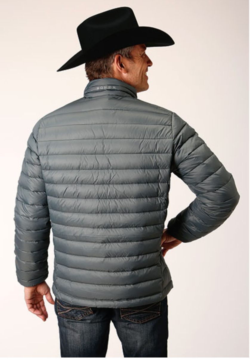 Roper® Men's Lightweight Silver-Sage Quilted Parachute Jacket