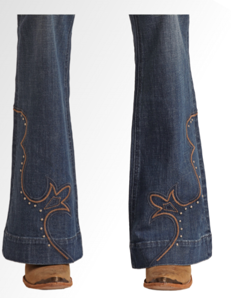 Panhandle Slim® Women's Hem Detailed Mid Rise Denim Jeans