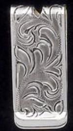 Austin Accents® Plain Rectangle Tooled Silver Money Clip