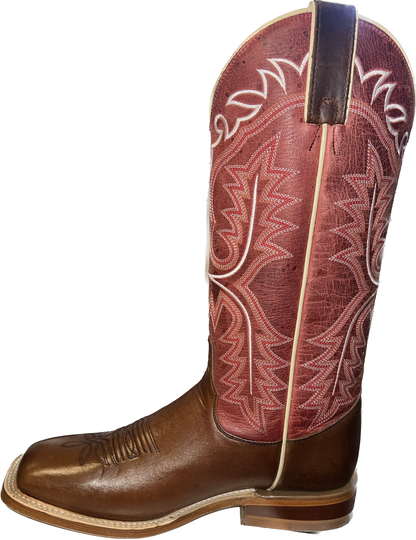Justin® Women's Wide Square Toe Leather Sole Cowboy Boots