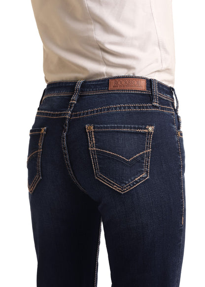 Panhandle Slim® Women's Junior Mid Rise Boot Cut Stretch Denim Jeans