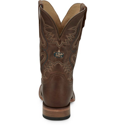 Justin® Men's George Strait Rich Mahogany Round Toe Cowboy Boots