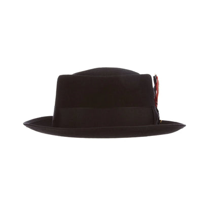 Scala® Encore Black Wool Felt Vintage Pork Pie Hat