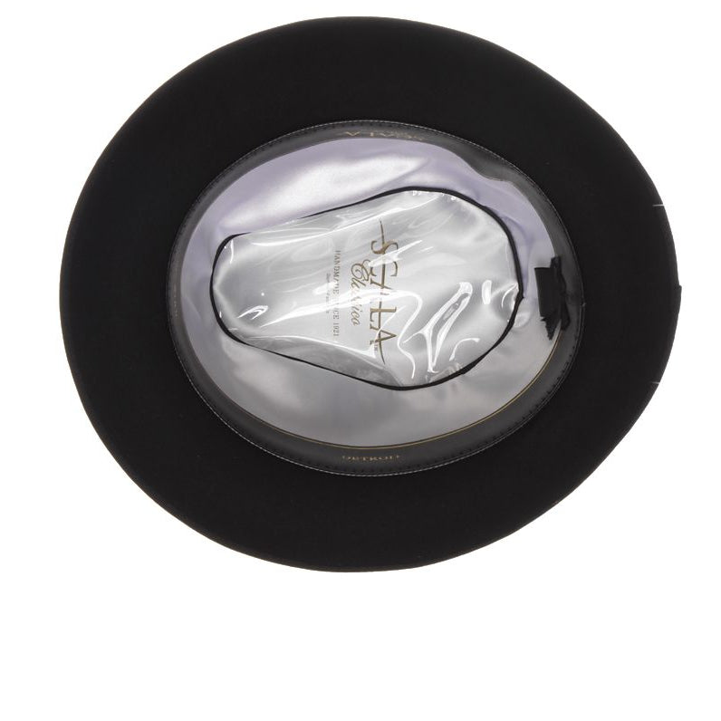 Scala® Uptown Fedora Black Wool Felt Hat