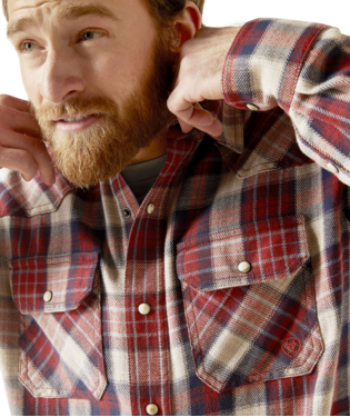 Ariat® Men's Harlen Plaid Retro Fit Long Sleeve Snap Front Western Shirt