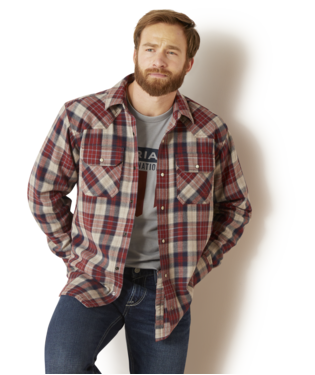 Ariat® Men's Harlen Plaid Retro Fit Long Sleeve Snap Front Western Shirt