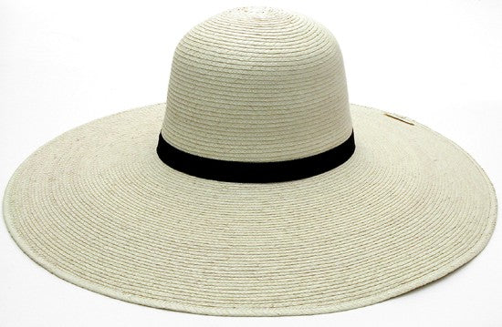 Sunbody® Open Crown 6" Brim Natural Palm Leaf Straw Cowboy Hat