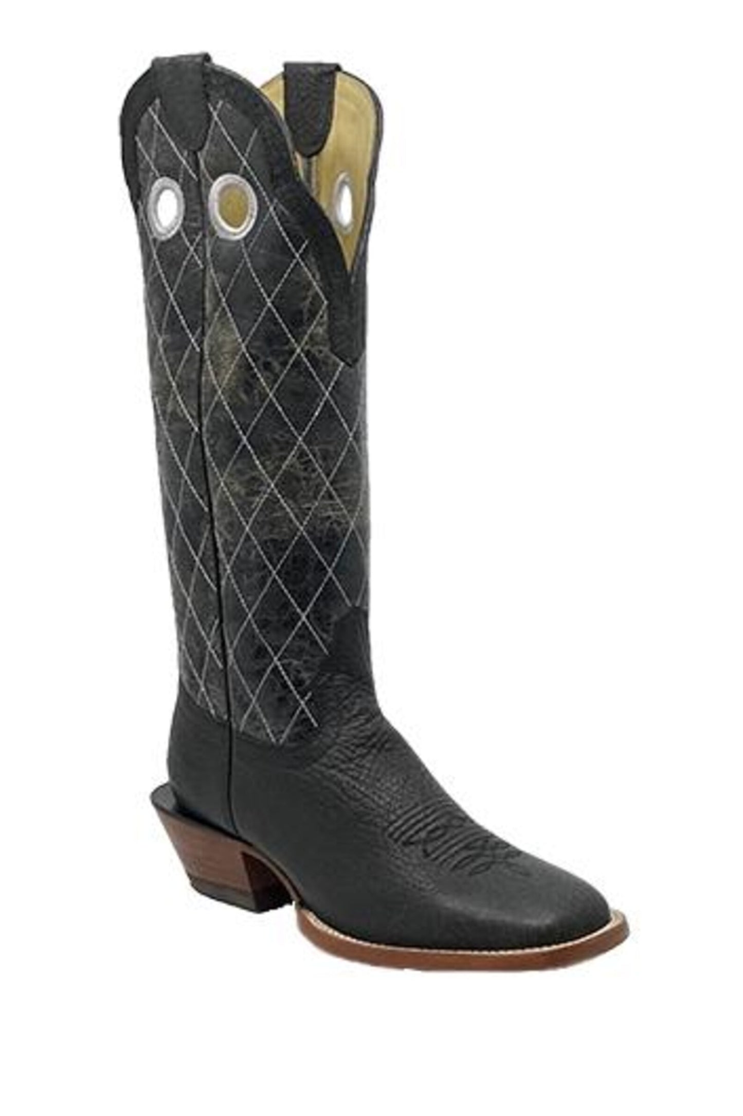Hondo® Black Crazy Shoulder 16" Tall Top Cowboy Boots