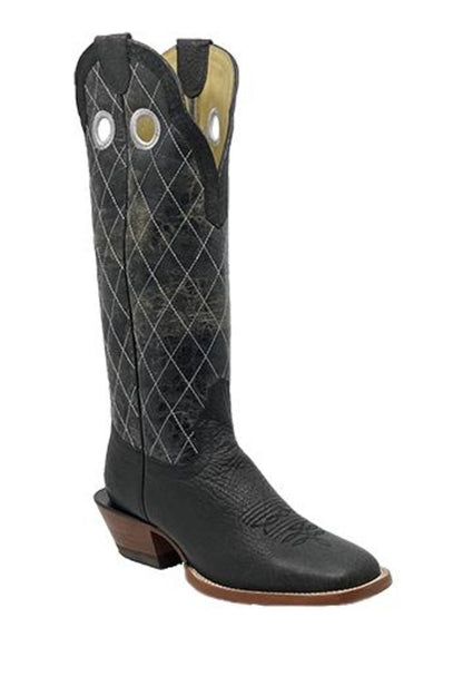 Hondo® Black Crazy Shoulder 16" Tall Top Cowboy Boots