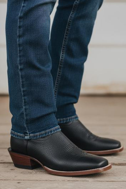 Hondo® Black Crazy Shoulder 16" Tall Top Cowboy Boots
