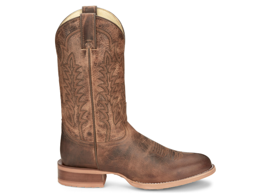 Justin® Men's Clanton Wide Round Toe Cowboy Boots