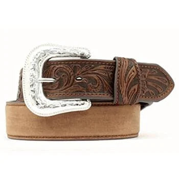 Nocona® Men's Distressed Brown Tooled Leather Western Belt