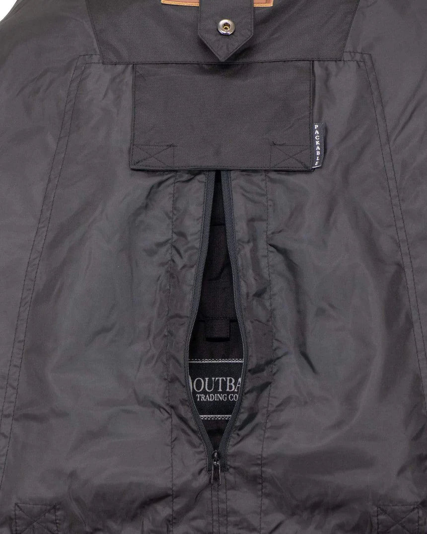 Outback® Lightweight Black Pak-a-Roo Hooded Parka Jacket