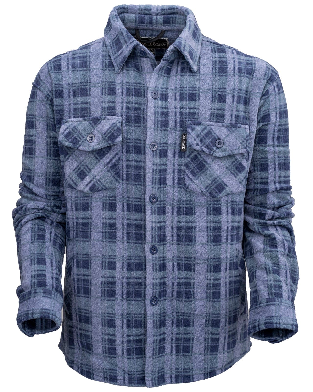 Outback® Men's Chad Blue Plaid Button Front Big Shirt