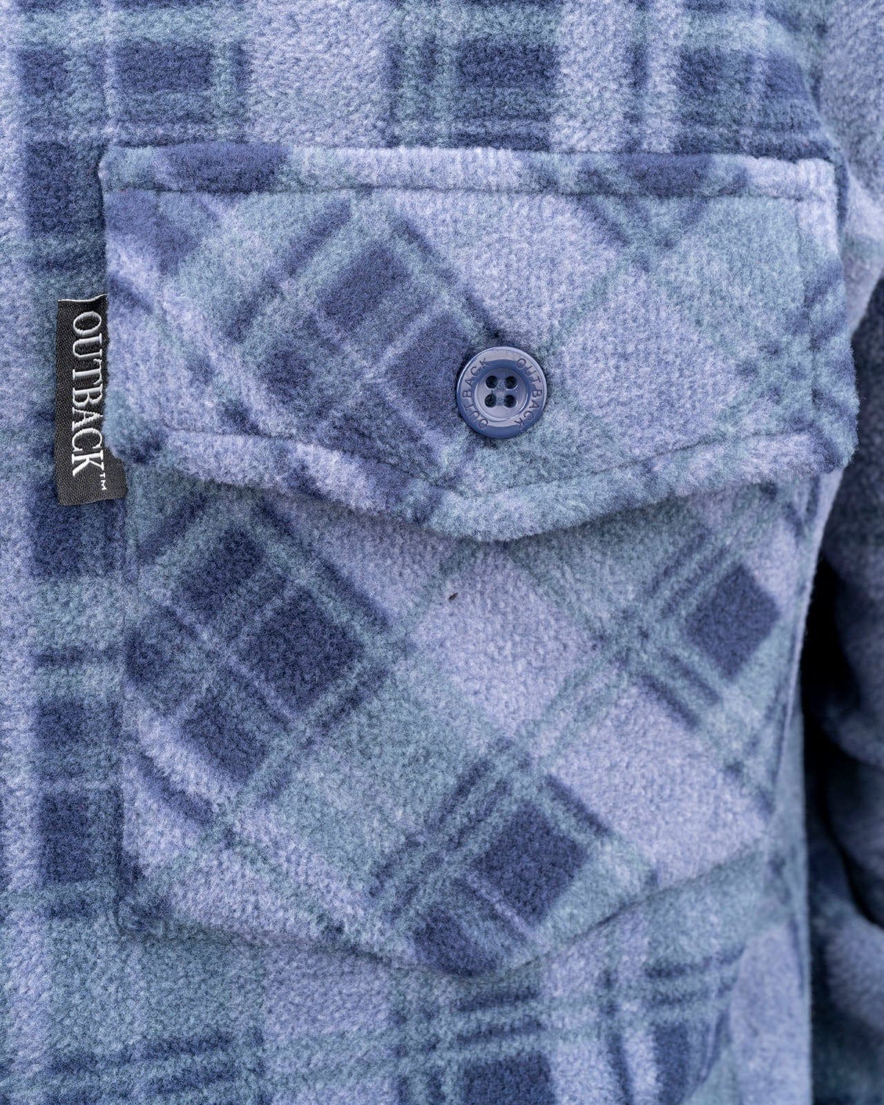 Outback® Men's Chad Blue Plaid Button Front Big Shirt