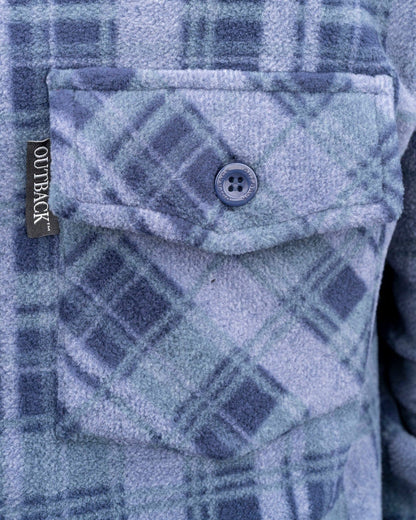 Outback® Men's Chad Blue Plaid Button Front Big Shirt