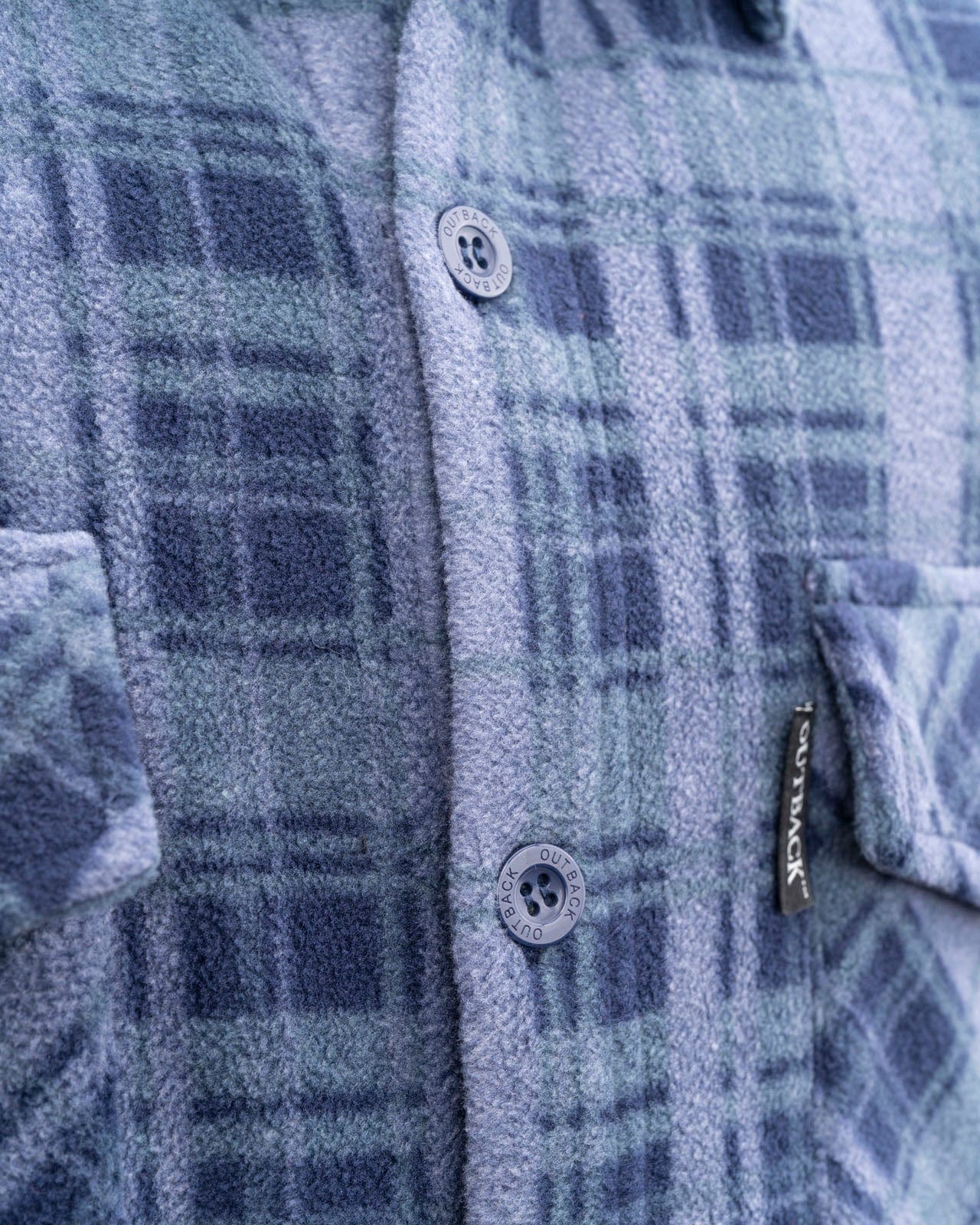Outback® Men's Chad Blue Plaid Button Front Big Shirt