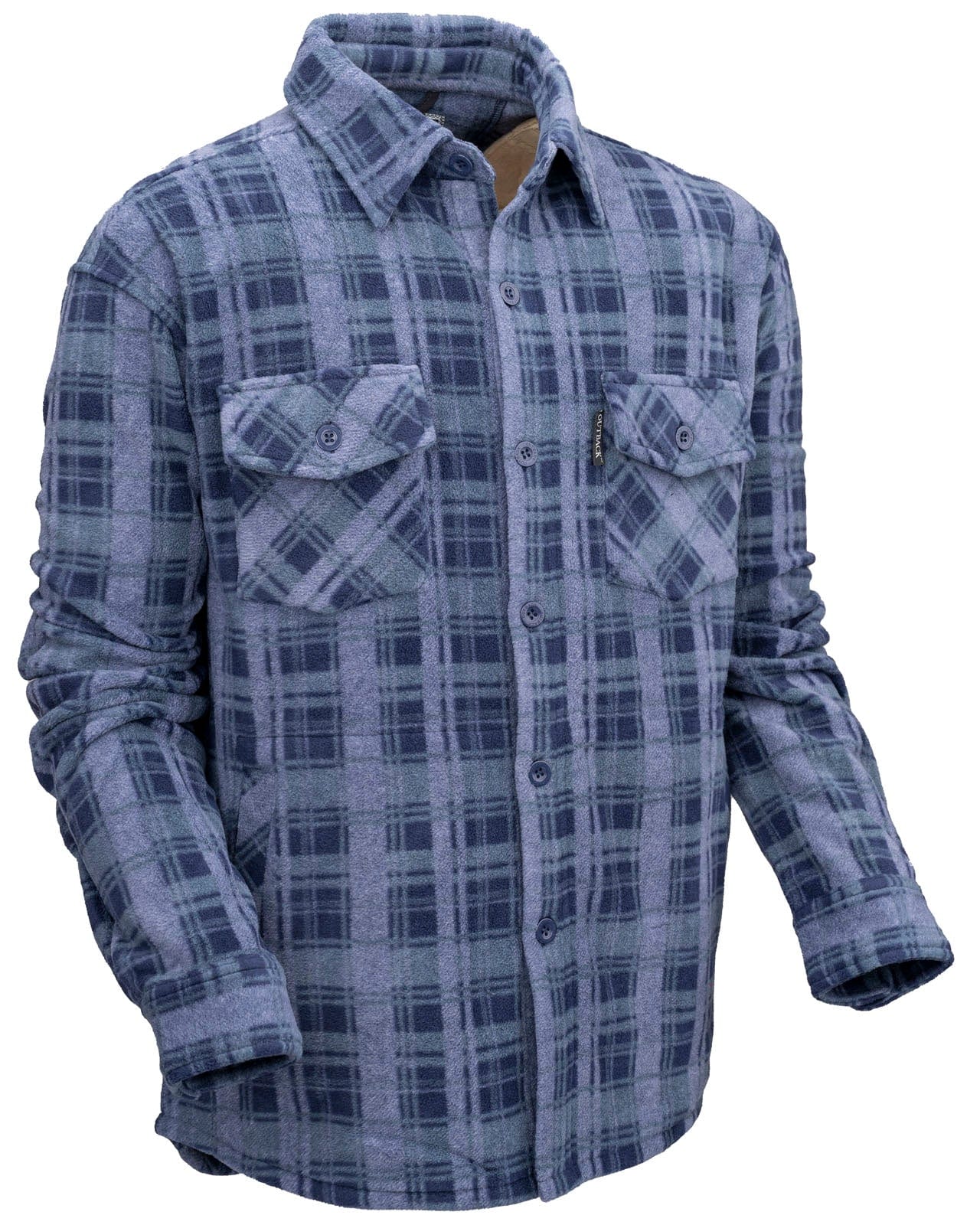 Outback® Men's Chad Blue Plaid Button Front Big Shirt