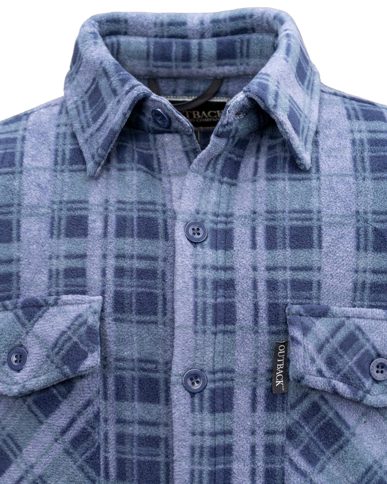 Outback® Men's Chad Blue Plaid Button Front Big Shirt