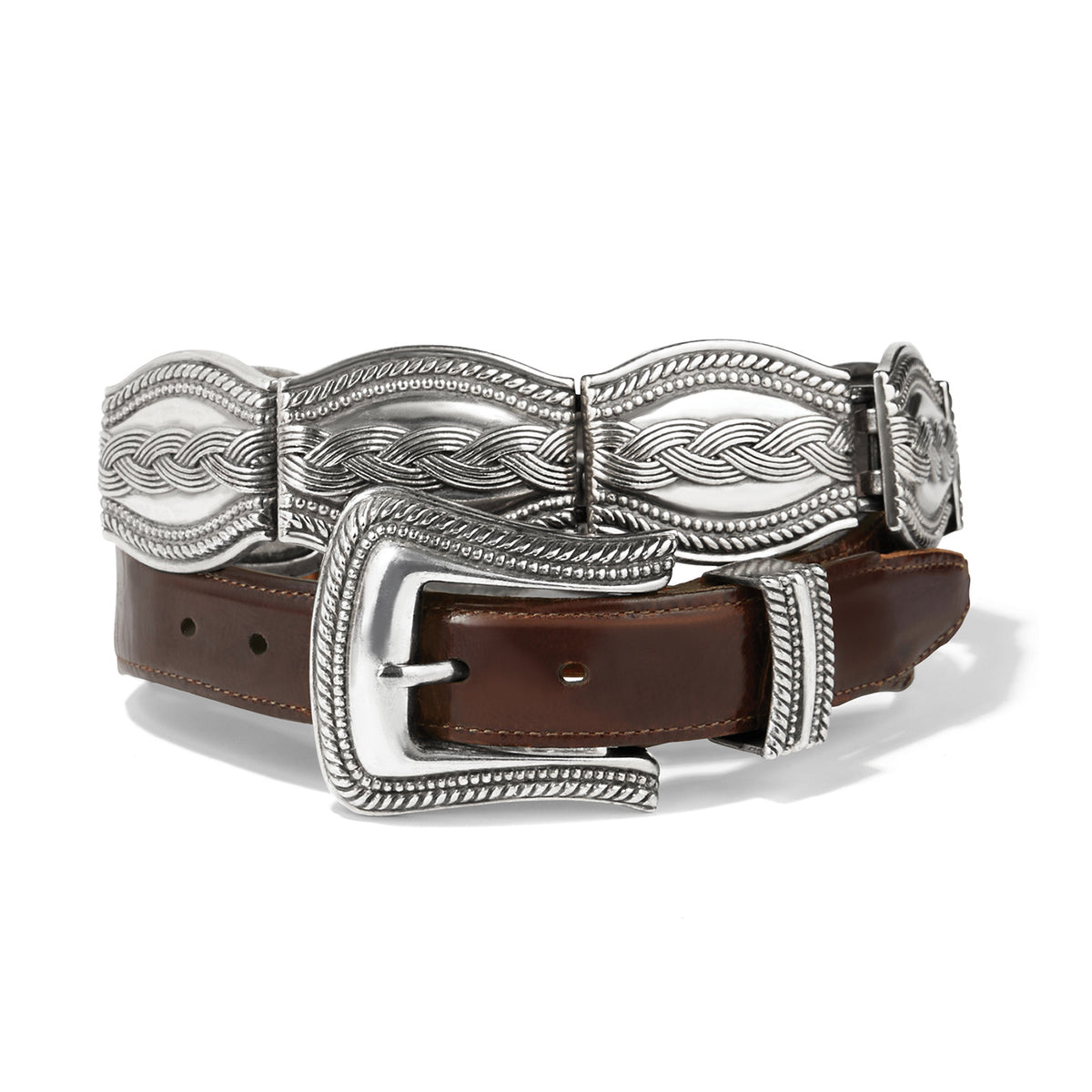 Brighton® Women's Silver Links & Leather Belt